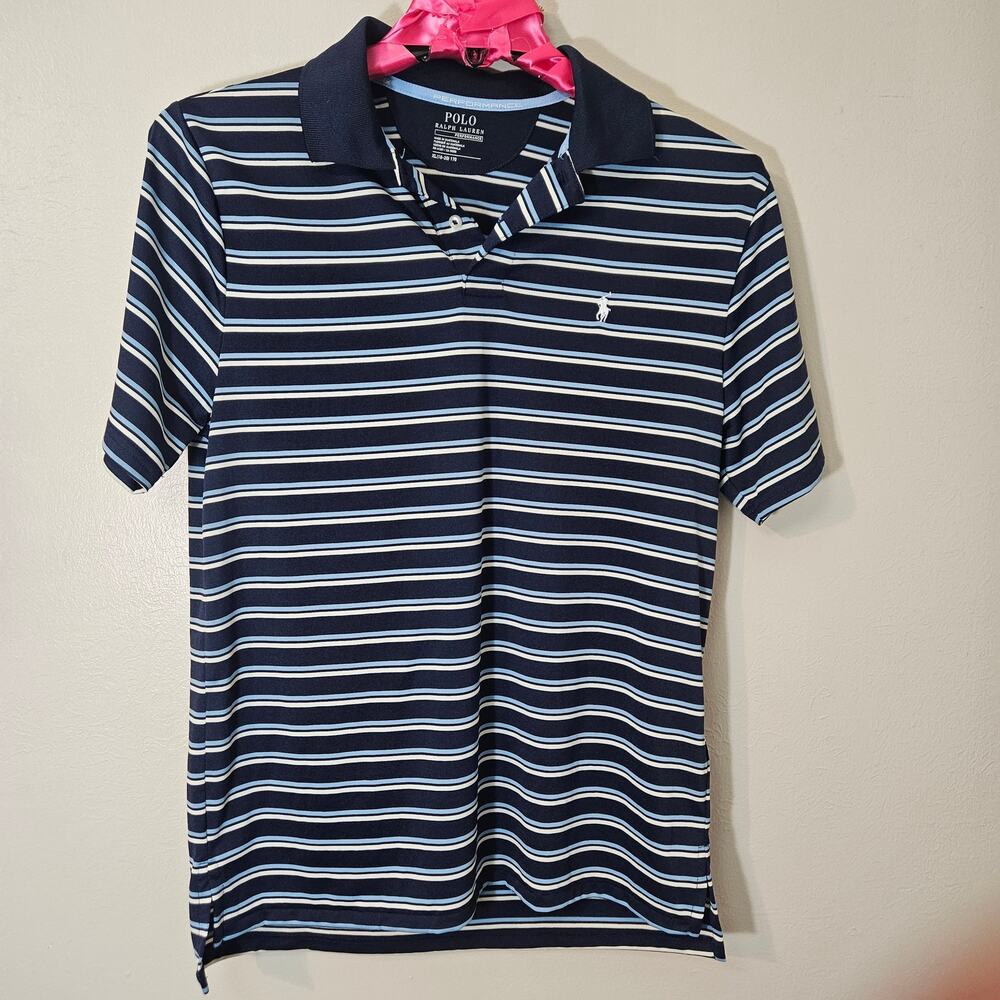 Polo Ralph Lauren Perf XL Men's Polo Shirt Navy/Lt Blue